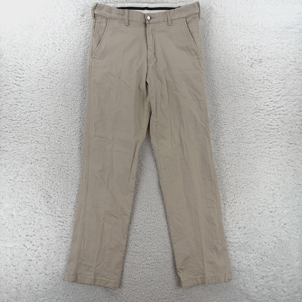 SCOTTeVEST Chino Pants Mens 34x34 (34x32) Beige Regular Fit Stretch Canvas